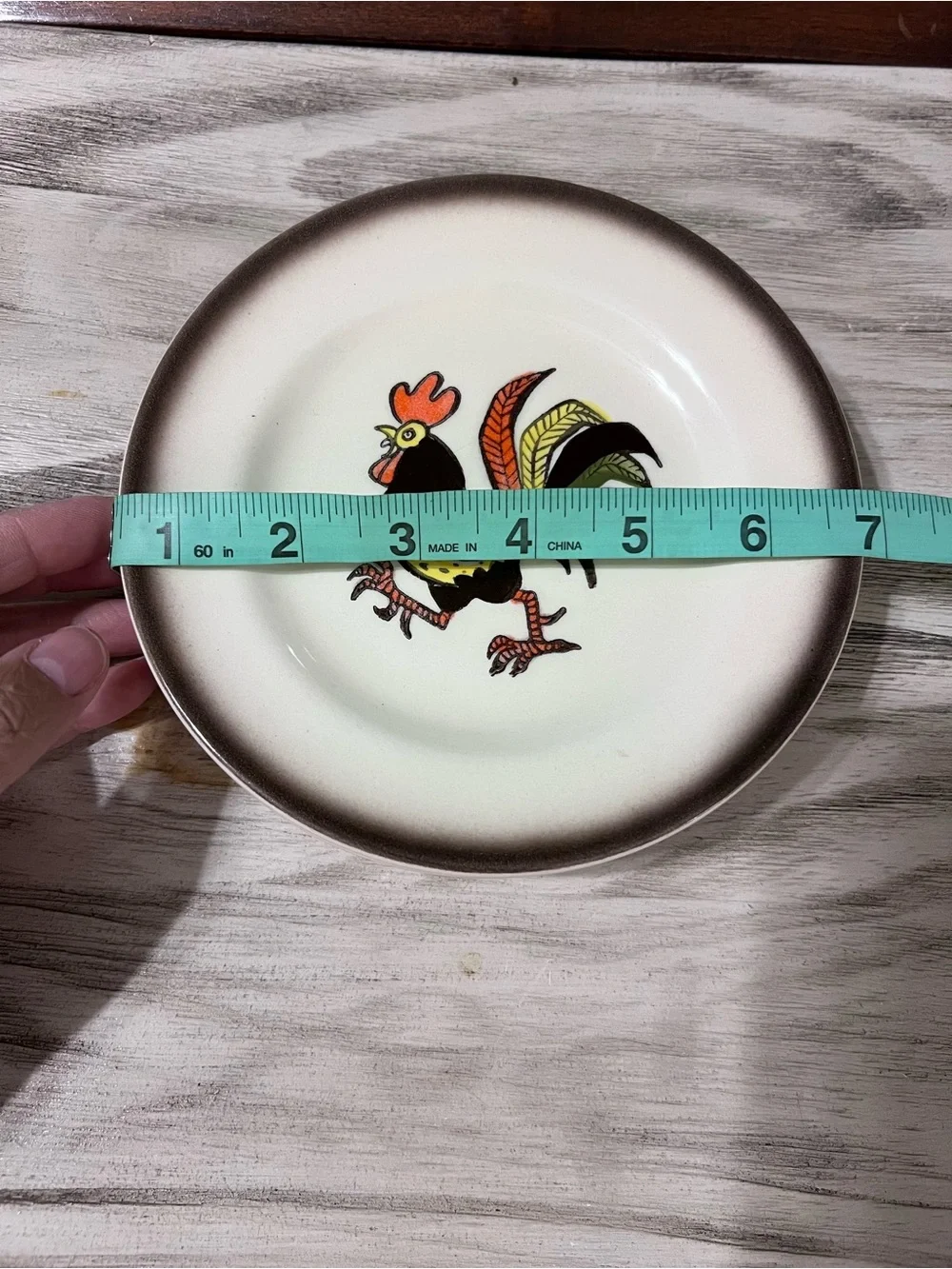 Vintage Metlox Poppytrail Red Rooster 7.5” Salad Plates Set of 4 MCM California